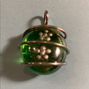 Art glass necklace charm